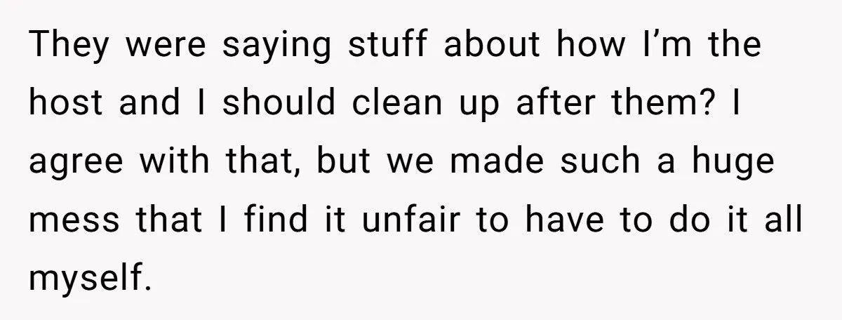 Teen’s Sleepover Turns Sour When Friends Balk At Cleaning Up The Mess