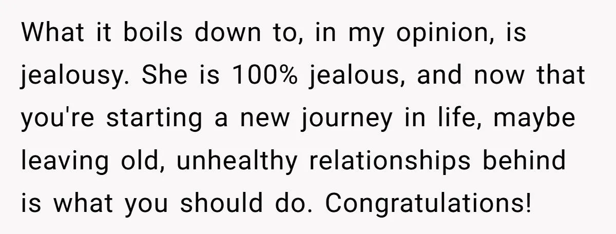 Woman Claps Back At Friend’s Jealous Jab Over Graduation Celebration