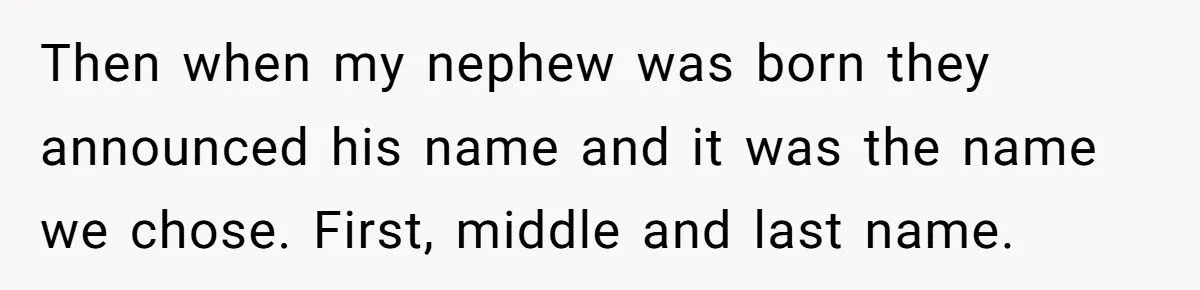 Brother’s Wife Stole Their Baby Name - So Parents Secretly Swapped It and Left Her Furious