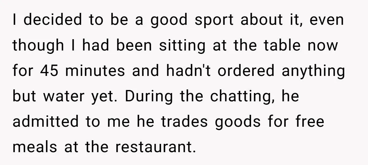 A Man Uses Free Meal Trade on First Date, Then Demands Cash When She Says No Spark