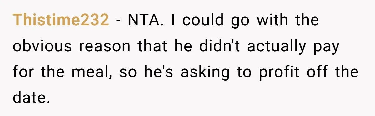 A Man Uses Free Meal Trade on First Date, Then Demands Cash When She Says No Spark