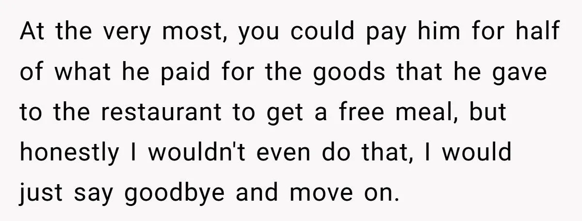 A Man Uses Free Meal Trade on First Date, Then Demands Cash When She Says No Spark