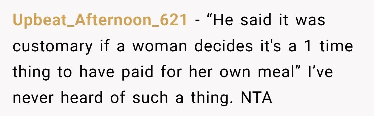 A Man Uses Free Meal Trade on First Date, Then Demands Cash When She Says No Spark