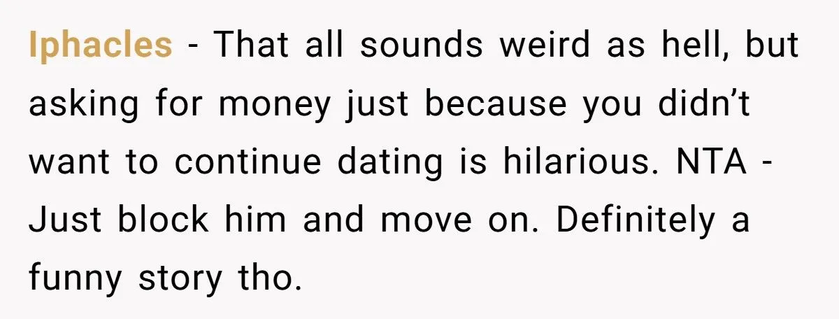 A Man Uses Free Meal Trade on First Date, Then Demands Cash When She Says No Spark