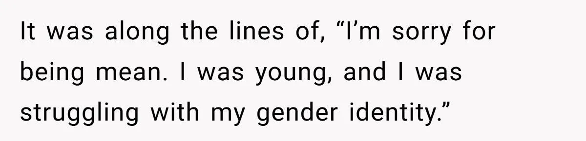 She Faced Her Childhood Bully’s Apology, but It Spiraled into a Transgender Tangle