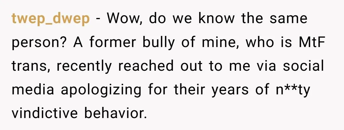 She Faced Her Childhood Bully’s Apology, but It Spiraled into a Transgender Tangle