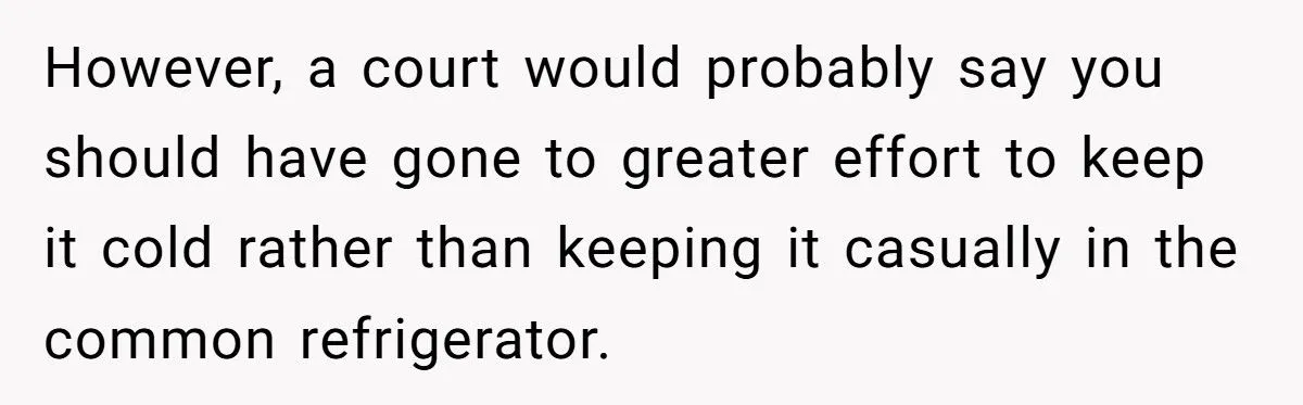 Roommate’s Fridge Fumble Ruins $670 Weight Loss Meds, Court Threat Looms