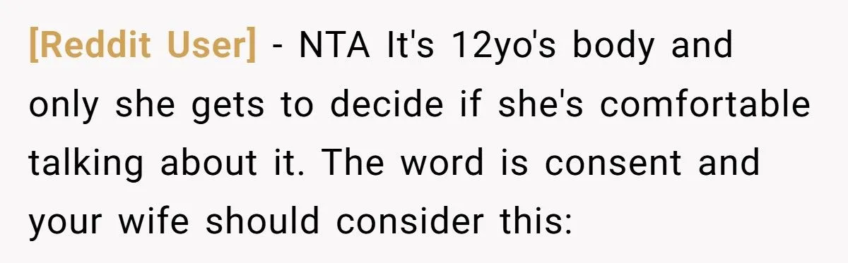 He Blocked His Wife from Forcing Their 12-Year-Old Into a Period Party She Desperately Tried to Avoid