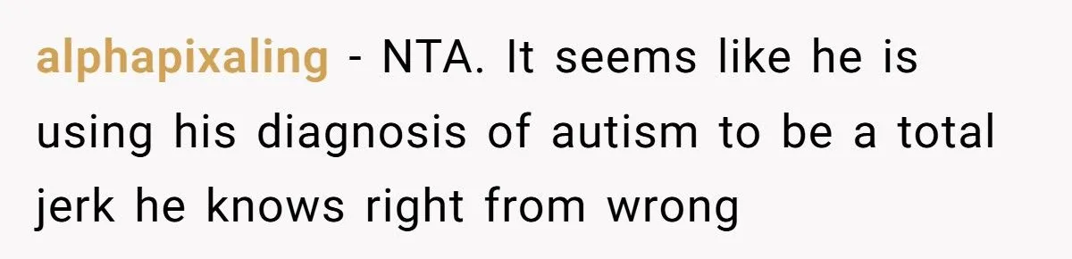 She Refused to Protect Her Autistic Brother from the Consequences of His Bullying