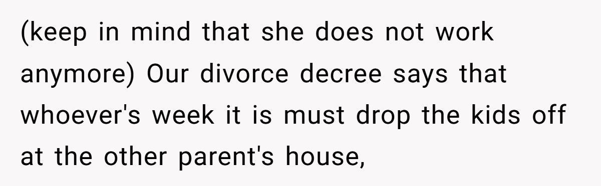 She’s Ready to Stop Doing All the Extra Work for Her Ex After He Refused a Simple Favor