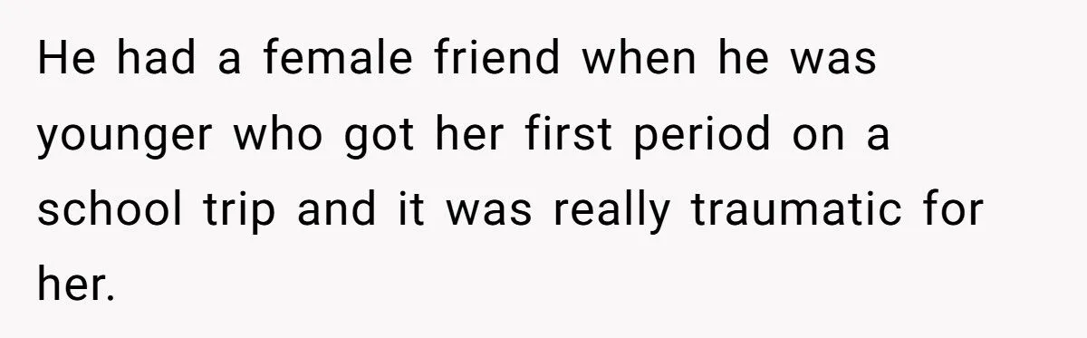 This Man Called His Mom a “Dinosaur” After She Shamed His Brother for Carrying Pads for His Daughters - Was He Wrong?