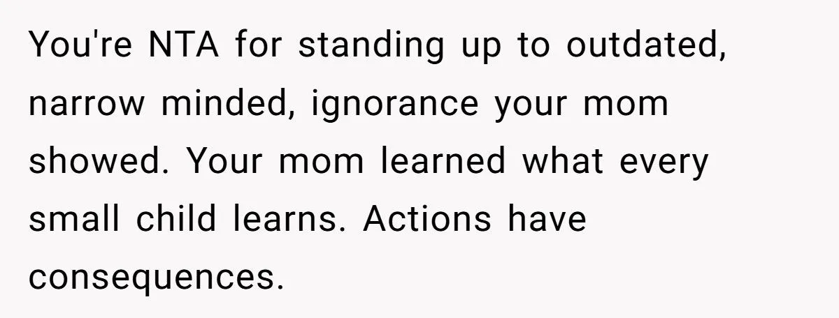 This Man Called His Mom a “Dinosaur” After She Shamed His Brother for Carrying Pads for His Daughters - Was He Wrong? This Man Called His Mom a “Dinosaur” After She Shamed His Brother for Carrying Pads for His Daughters - Was He Wrong?