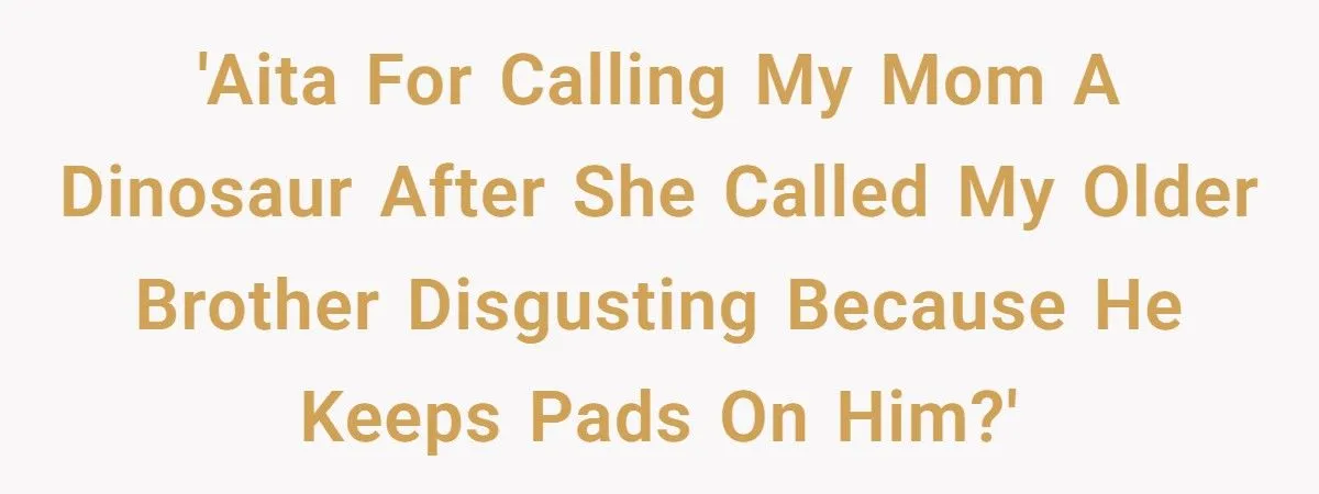 This Man Called His Mom a “Dinosaur” After She Shamed His Brother for Carrying Pads for His Daughters - Was He Wrong? This Man Called His Mom a “Dinosaur” After She Shamed His Brother for Carrying Pads for His Daughters - Was He Wrong?
