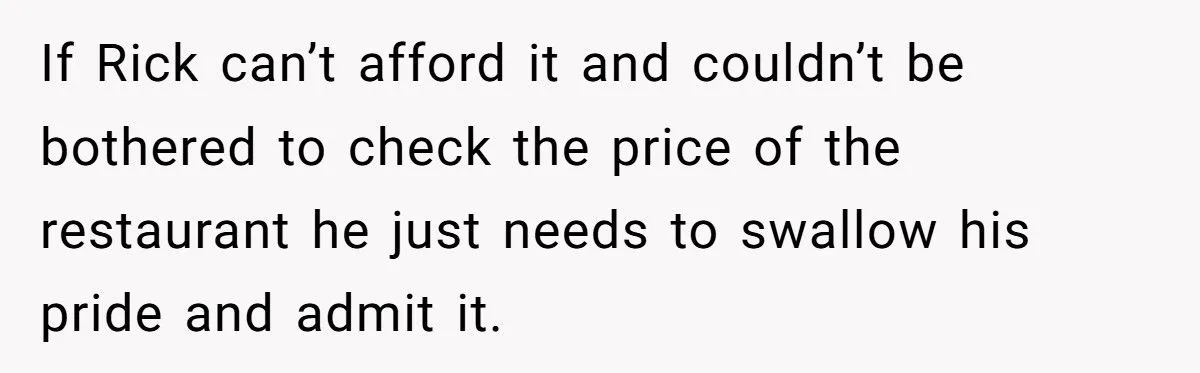 Sister’s Boyfriend Offended After Mom Picks Fancy Restaurant Without Checking His Budget