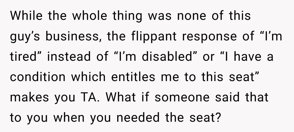 A NYC Commuter Faces a Bus Seat Showdown Over an Invisible Disability