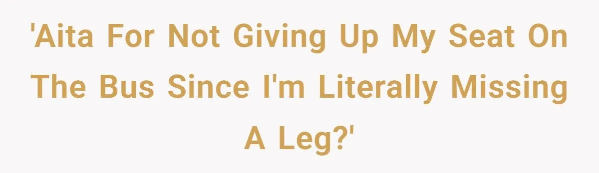 A NYC Commuter Faces a Bus Seat Showdown Over an Invisible Disability