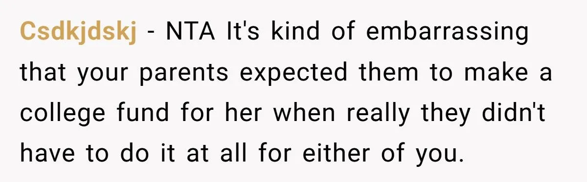 She Took Her Grandparents’ College Fund and Agreed They Don’t Consider Her Half-Sister a Grandkid