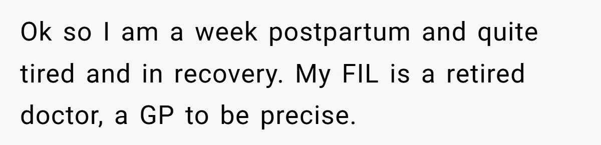 Woman Puts Her FIL in His Place After He Comments on Her Postpartum Weight