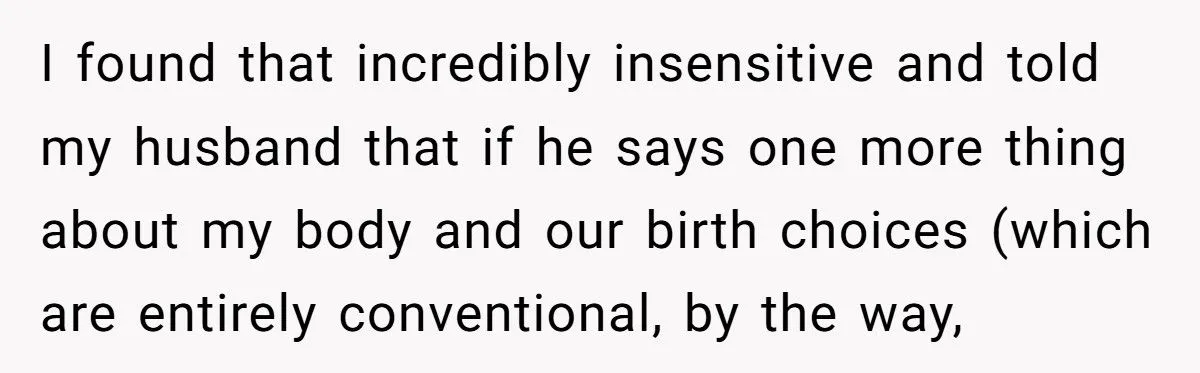 Woman Puts Her FIL in His Place After He Comments on Her Postpartum Weight