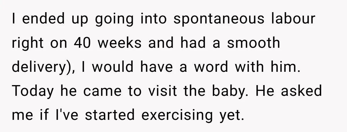 Woman Puts Her FIL in His Place After He Comments on Her Postpartum Weight