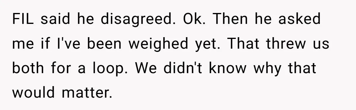 Woman Puts Her FIL in His Place After He Comments on Her Postpartum Weight