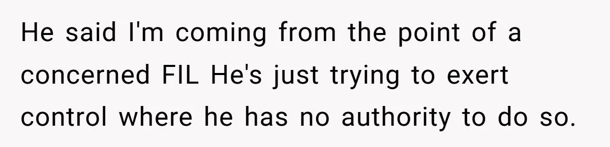 Woman Puts Her FIL in His Place After He Comments on Her Postpartum Weight