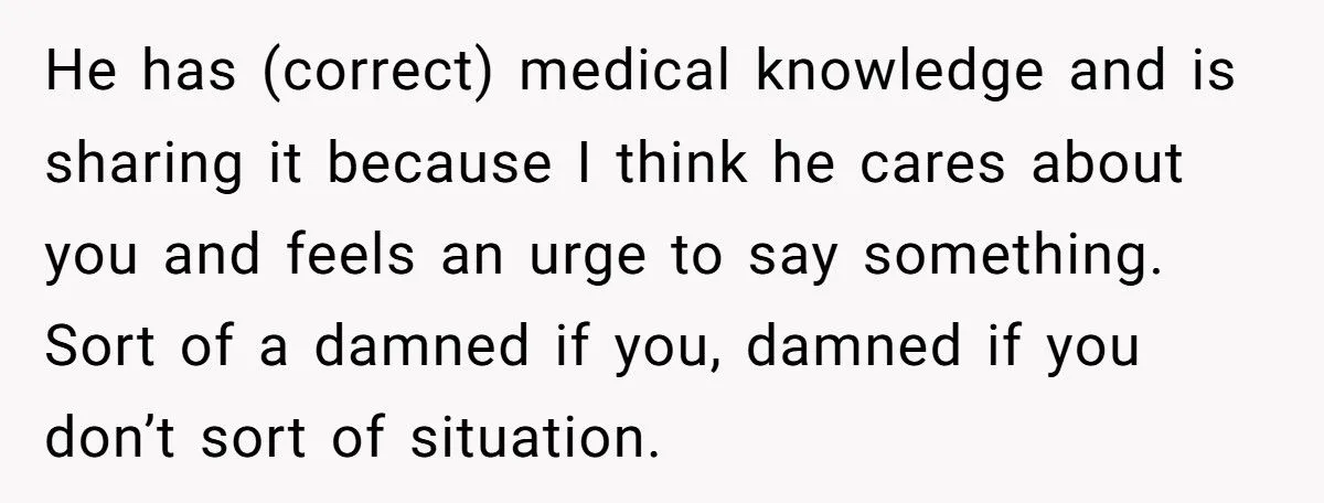 Woman Puts Her FIL in His Place After He Comments on Her Postpartum Weight Woman Puts Her FIL in His Place After He Comments on Her Postpartum Weight