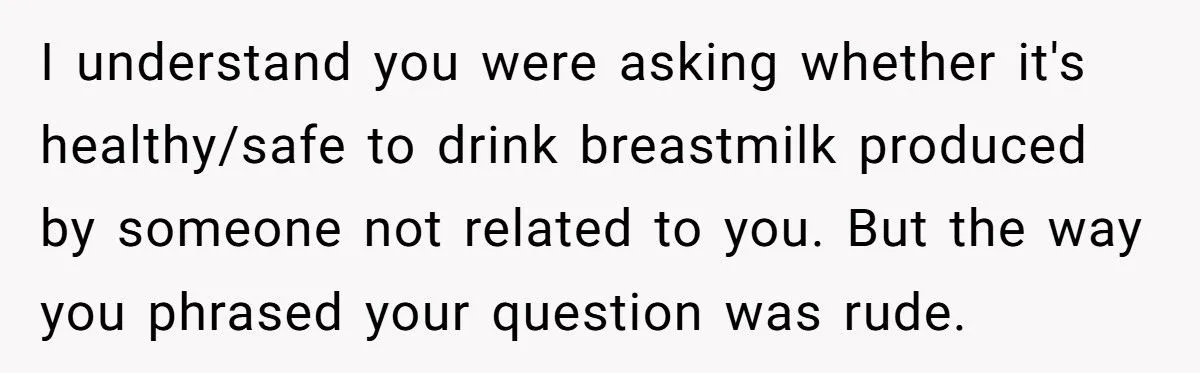 A Coworker’s Breastmilk Question Sparks Breakroom Tension
