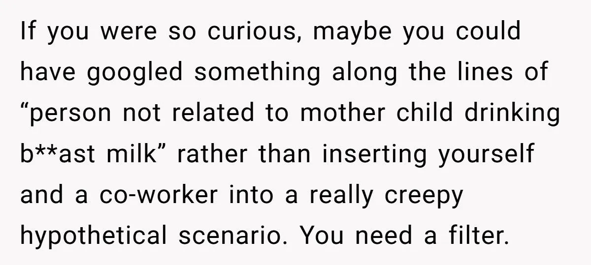 A Coworker’s Breastmilk Question Sparks Breakroom Tension