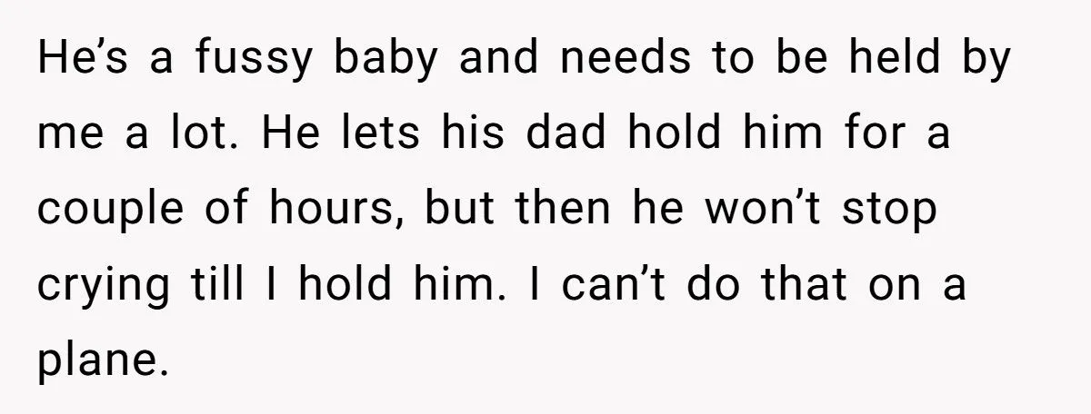 New Mom Refuses 10-Hour Flight With Fussy Baby, Sparking Parental Fallout
