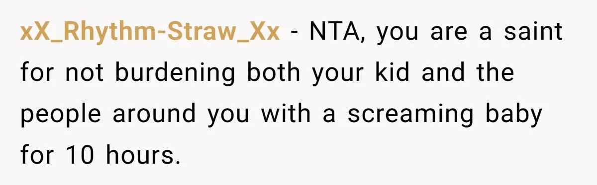 New Mom Refuses 10-Hour Flight With Fussy Baby, Sparking Parental Fallout