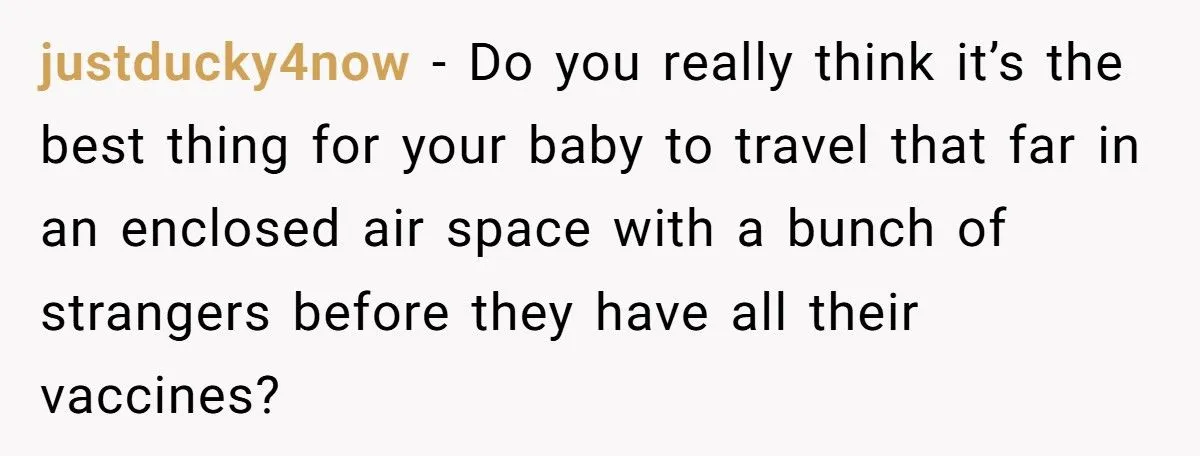 New Mom Refuses 10-Hour Flight With Fussy Baby, Sparking Parental Fallout