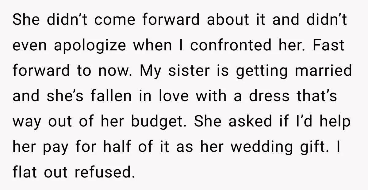 After Ruining Her Sister’s Dream Dress, She Expects Her to Buy One Too