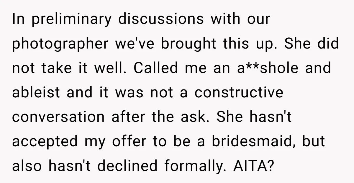 Bride Refuses to Let Her Friend’s Service Dog Participate in Wedding Photos or Ceremony - Friend Calls It Ableist