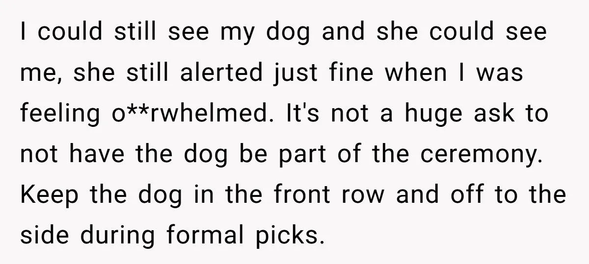 Bride Refuses to Let Her Friend’s Service Dog Participate in Wedding Photos or Ceremony - Friend Calls It Ableist