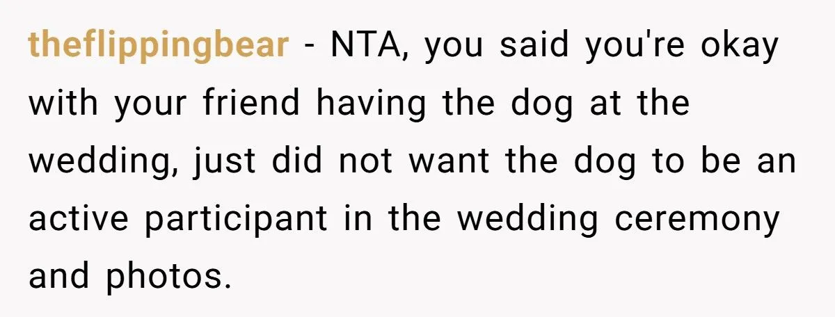 Bride Refuses to Let Her Friend’s Service Dog Participate in Wedding Photos or Ceremony - Friend Calls It Ableist