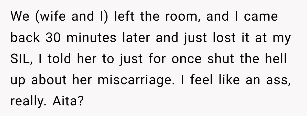 She Wouldn’t Stop Talking About Her Miscarriage… Until He Told Her to Shut Up in Front of His Pregnant Wife
