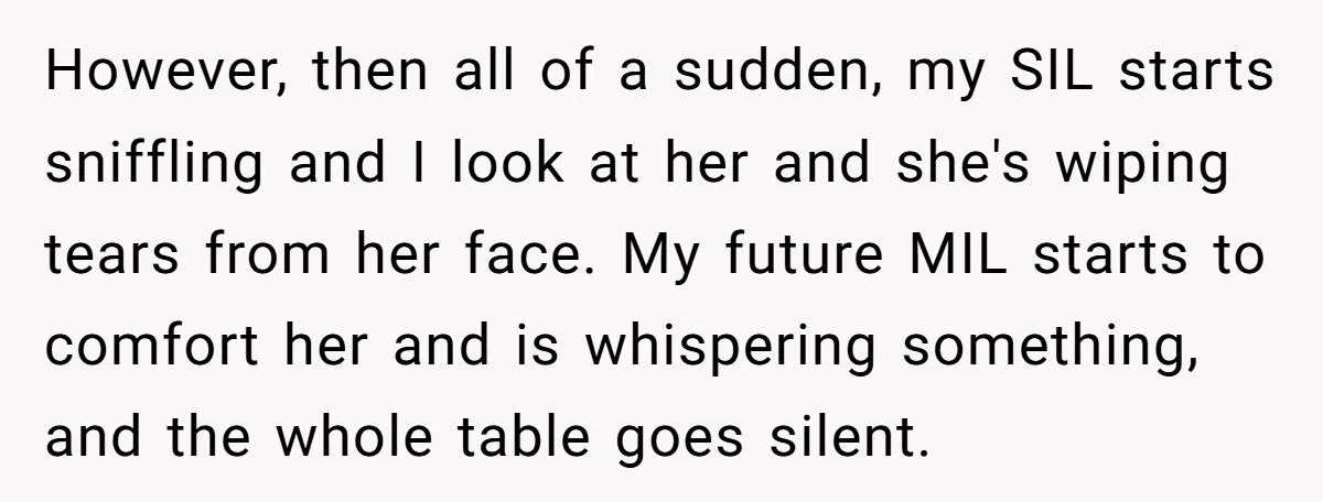 Woman Reveals Her High Salary at Family Dinner, SIL Breaks Down