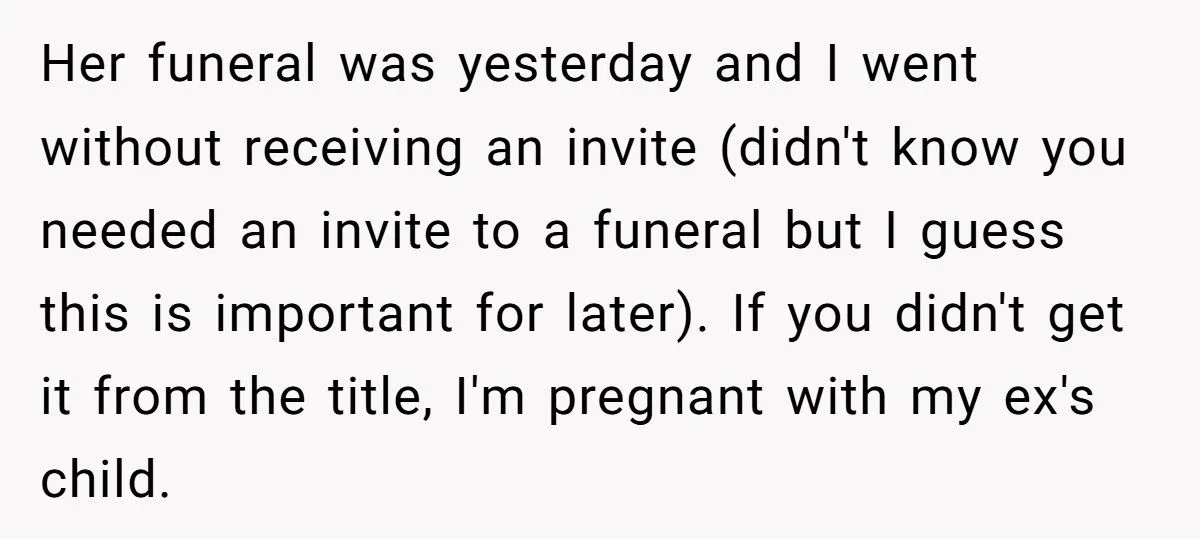 Woman Attends Ex’s Mother’s Funeral and Shocks Everyone by Telling His Kids She’s Pregnant With Their Sibling