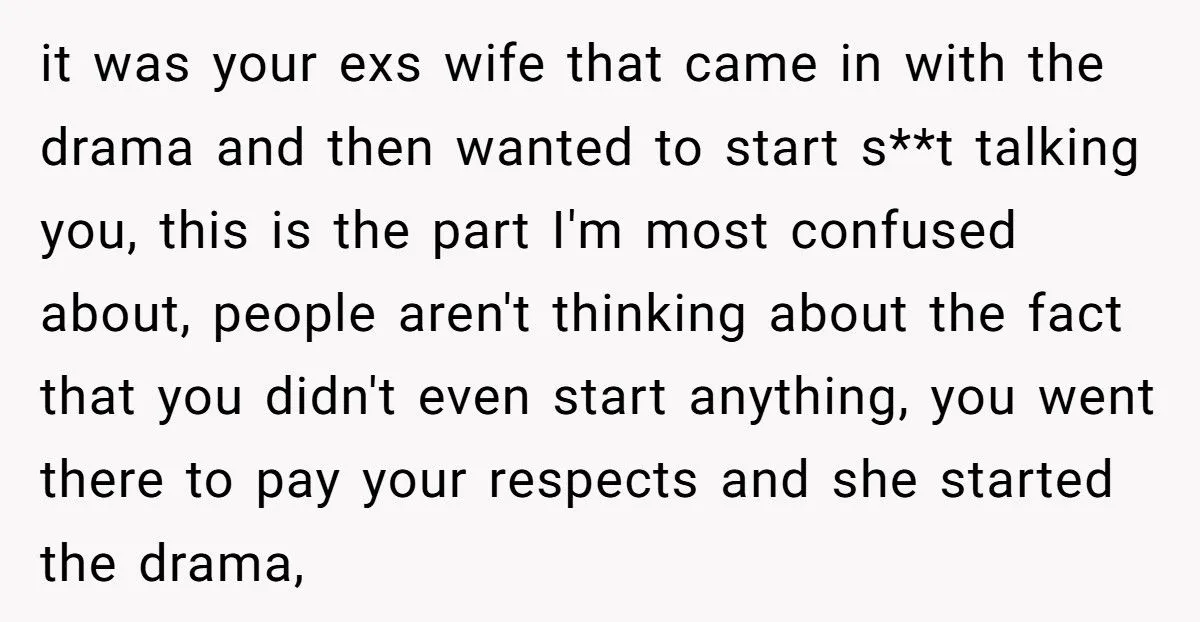 Woman Attends Ex’s Mother’s Funeral and Shocks Everyone by Telling His Kids She’s Pregnant With Their Sibling