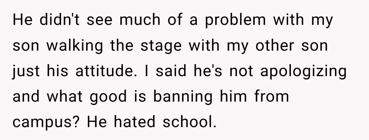 This Dad Backed His Son After He Told a Teacher She Was “Dismissed” at Graduation