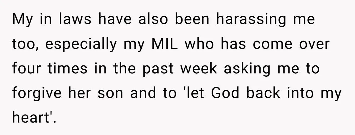 This Woman Calls Police on Ex-MIL and Pastor After They Force Their Way Into Her Home Demanding Forgiveness