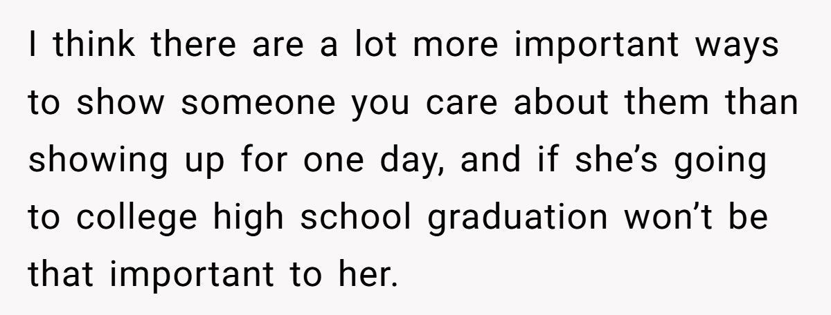 A Woman Refuses to Attend Her Little Sister’s Graduation Due to Their Parents’ Favoritism