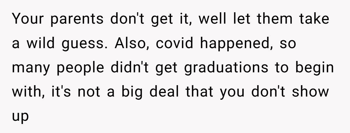 A Woman Refuses to Attend Her Little Sister’s Graduation Due to Their Parents’ Favoritism