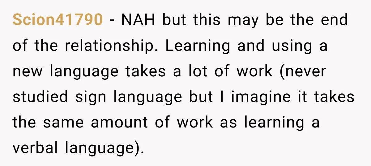This Man Called His Girlfriend Selfish for Refusing to Learn Sign Language for His Daughter