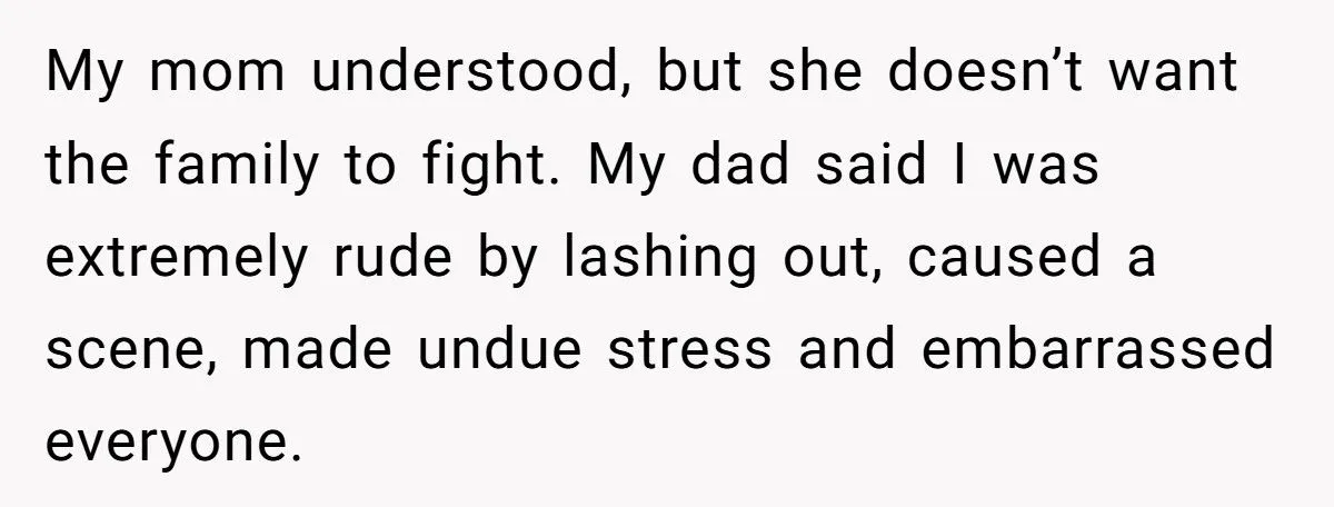 She Yelled “JUST LEAVE ME THE FK ALONE” at Her Brother During a Family Dinner