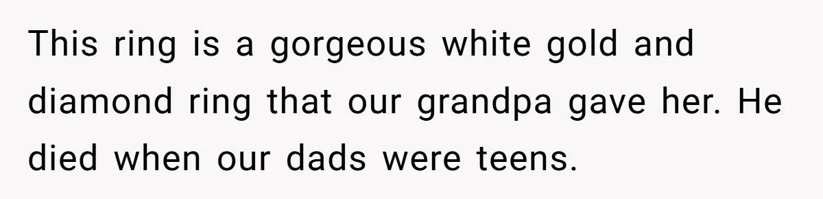 Wedding Shock: Family Upset When Heirloom Ring is Remade Without Grandma’s Knowledge