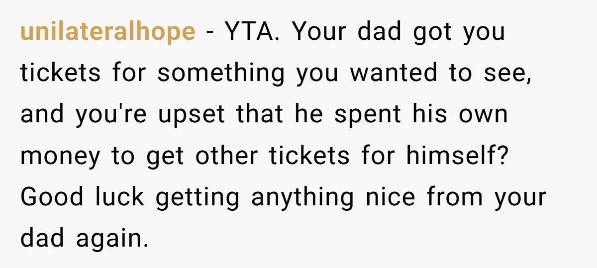 Daughter’s Outburst Over Dad’s Cirque du Soleil Ticket Gift Ignites Family Drama