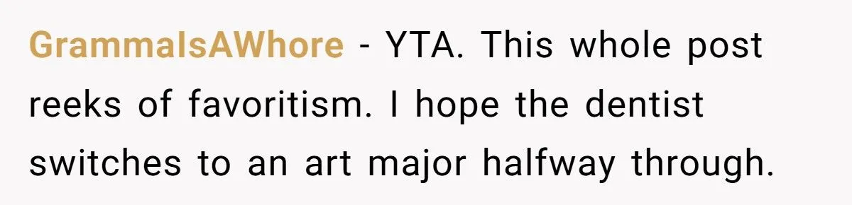 Dad Invests Hundreds of Thousands in Son’s Dentistry but Refuses Daughter’s Dream School for Teaching - Outrage Ensues