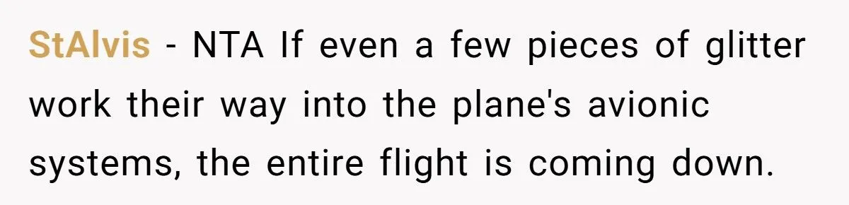 He Reported a Mom for Allowing Glitter on a Plane – Now the Internet Is Divided